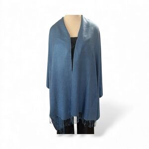 Essential Classic Blue Silk Pashmina Wrap